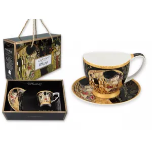 Filiżanka Carmani Vanessa 100ml espresso ze spodkiem - G. Klimt, Pocałunek